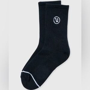 Vuori Black Athletic Half Crew Socks